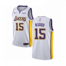 Womens Los Angeles Lakers 15 Moritz Wagner Authentic White Basketball Jersey Association Edition  Womens Los Angeles Lakers 15 Moritz Wagner Authentic White Basketball Jersey Association Edition