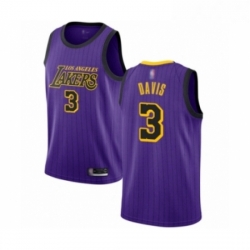 Womens Los Angeles Lakers 3 Anthony Davis Swingman Purple Basketball Jersey City Edition  Womens Los Angeles Lakers 3 Anthony Davis Swingman Purple Basketball Jersey City Edition
