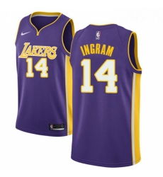 Womens Nike Los Angeles Lakers 14 Brandon Ingram Swingman Purple NBA Jersey Statement Edition