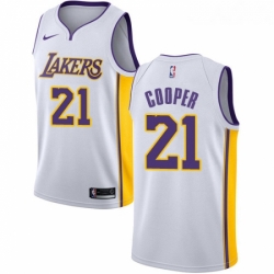 Womens Nike Los Angeles Lakers 21 Michael Cooper Authentic White NBA Jersey Association Edition