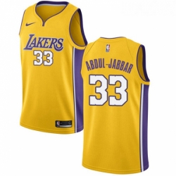 Womens Nike Los Angeles Lakers 33 Kareem Abdul Jabbar Swingman Gold Home NBA Jersey Icon Edition Womens Nike Los Angeles Lakers 33 Kareem Abdul Jabbar Swingman Gold Home NBA Jersey Icon Edition