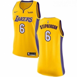 Womens Nike Los Angeles Lakers 6 Lance Stephenson Swingman Gold NBA Jersey Icon Edition  Womens Nike Los Angeles Lakers 6 Lance Stephenson Swingman Gold NBA Jersey Icon Edition