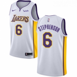 Womens Nike Los Angeles Lakers 6 Lance Stephenson Swingman White NBA Jersey Association Edition  Womens Nike Los Angeles Lakers 6 Lance Stephenson Swingman White NBA Jersey Association Edition