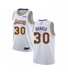 Youth Los Angeles Lakers 30 Troy Daniels Swingman White Basketball Jersey Association Edition 