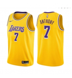 Youth Los Angeles Lakers Carmelo Anthony  Icon Edition Gold 2021 Stitched NBA Jersey