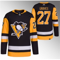 Men Pittsburgh Penguins 27 Ryan Graves Black Stitched Jersey