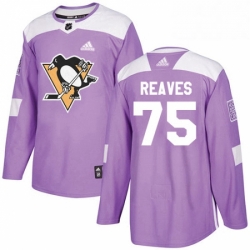 Mens Adidas Pittsburgh Penguins 75 Ryan Reaves Authentic Purple Fights Cancer Practice NHL Jersey 