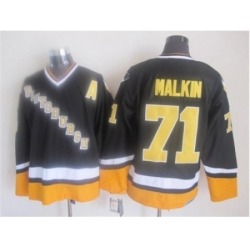 NHL Pittsburgh Penguins #71 Evgeni Malkin black-yellow jerseys