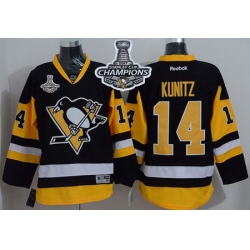 Penguins #14 Chris Kunitz Black Alternate 2017 Stanley Cup Finals Champions Stitched NHL Jersey