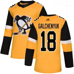 Penguins #18 Alex Galchenyuk Gold Alternate Authentic Stitched Hockey Jersey