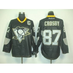 Penguins #87 Sidney Crosby Black Ice Stitched NHL Jersey