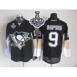 Penguins #9 Pascal Dupuis Black 2017 Stanley Cup Final Patch Stitched NHL Jersey