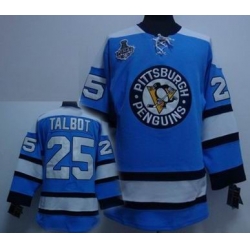 RBK hockey jerseys,Pittsburgh Penguins #25 TALBOT BLUE STANLEY CUP jerseys