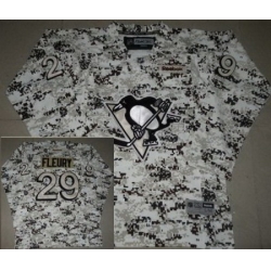 Kids Pittsburgh Penguins 29 Marc-Andre Fleury White Camo NHL Jerseys