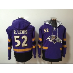 Men Nike Baltimore Ravens Ray Lewis 52 NFL Winter Thick Hoodie