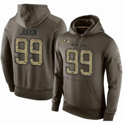 NFL Nike Baltimore Ravens 99 Matt Judon Green Salute To Service Mens Pullover Hoodie