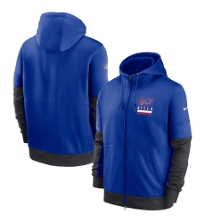 Men Buffalo Bills New 2020 Nike Royal Gray Fan Gear Mascot Performance Full Zip Hoodie