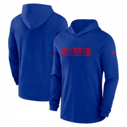 Men Buffalo Bills Royal Sideline Performance Hoodie