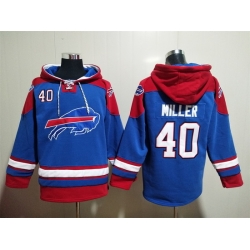 NFL Men Buffalo Bills 40 Von Miller Stitched Hoodie