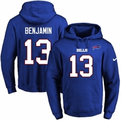 NFL Mens Nike Buffalo Bills 13 Kelvin Benjamin Royal Blue Name Number Pullover Hoodie