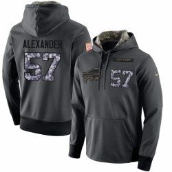 NFL Mens Nike Buffalo Bills 57 Lorenzo Alexander Stitched Black Anthracite Salute to Service Player Performance Hoodie