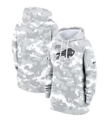 Women Buffalo Bills 2024 Arctic Camo Salute To Service Club Fleece Pullover Hoodie