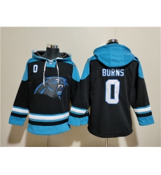 Men Carolina Panthers 0 Brian Burns Black Ageless Must Have Lace Up Pullover Hoodie