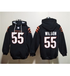 Men Cincinnati Bengals 55 Logan Wilson Black Pullover Hoodie