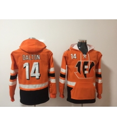 NFL Men Cincinnati Bengals 14 Andy Dalton Stitched Hoodie