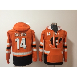 NFL Men Cincinnati Bengals 14 Andy Dalton Stitched Hoodie