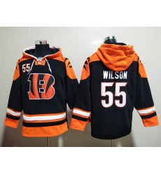 NFL Men Cincinnati Bengals 55 Logan Wilson Stitched Hoodie