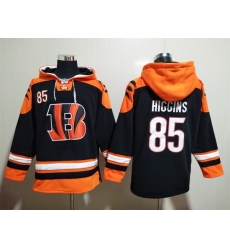 NFL Men Cincinnati Bengals 85 Tee Higgins Stitched Hoodie