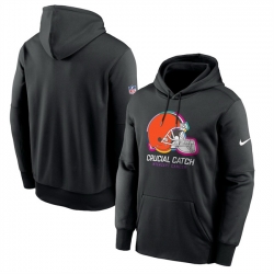 Men Cleveland Browns Black 2024 Crucial Catch Club Pullover Hoodie