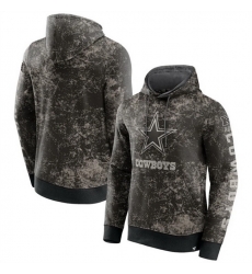 Men Dallas Cowboys Black Gray Blackout Tonal Pullover Hoodie