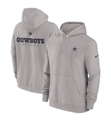 Men Dallas Cowboys Grey Sideline Club Fleece Pullover Hoodie