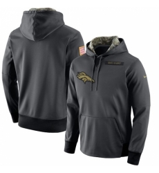 NFL Mens Denver Broncos Nike Anthracite Salute to Service Player Performance Hoodie