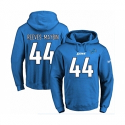 Football Mens Detroit Lions 44 Jalen Reeves Maybin Blue Name Number Pullover Hoodie