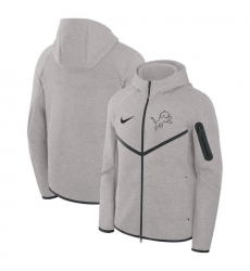 Men Detroit Lions Grey Tech Fleece Windrunner Full Zip Hoodie