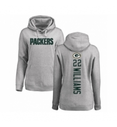 Football Womens Green Bay Packers 22 Dexter Williams Ash Backer Hoodie