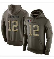 NFL Nike Houston Texans 12 Bruce Ellington Green Salute To Service Mens Pullover Hoodie