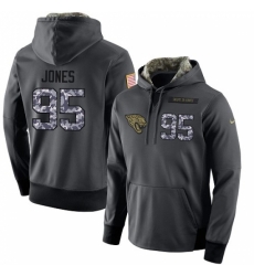 NFL Mens Nike Jacksonville Jaguars 95 Abry Jones Stitched Black Anthracite Salute to Service Player Performance Hoodie