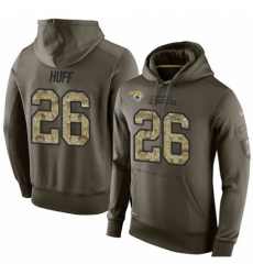 NFL Nike Jacksonville Jaguars 26 Marqueston Huff Green Salute To Service Mens Pullover Hoodie