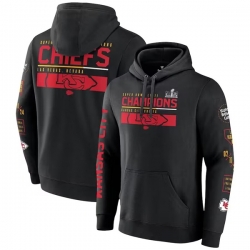 Men Kansas City Chiefs Black Super Bowl LVIII Champions Pullover Hoodie