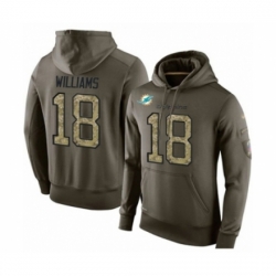 Football Miami Dolphins 18 Preston Williams Green Salute To Service Mens Pullover Hoodie