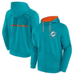 Men Miami Dolphins Aqua Defender Evo Full Zip Hoodie