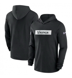 Men Minnesota Vikings Black Sideline Performance Hoodie