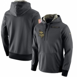 NFL Mens Minnesota Vikings Nike Anthracite Salute to Service Player Performance Hoodie