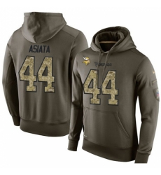 NFL Nike Minnesota Vikings 44 Matt Asiata Green Salute To Service Mens Pullover Hoodie