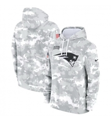 Men New England Patriots 2024 Arctic Camo Salute To Service Club Fleece Pullover Stitched Hoodie