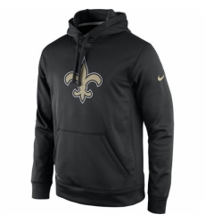 NFL Mens New Orleans Saints Nike Black Practice Performance Pullover Hoodie